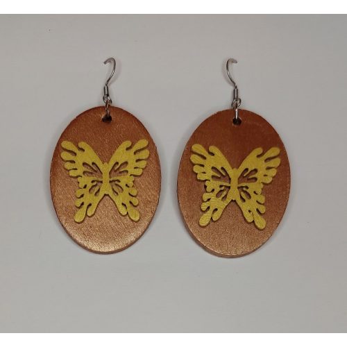 Arany pillangó fa fülbevaló