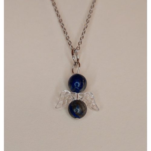 Lápisz-lazuli angyalka nyaklánc